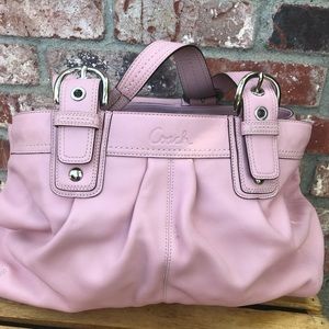 Brand new large pink leather Coach handbag